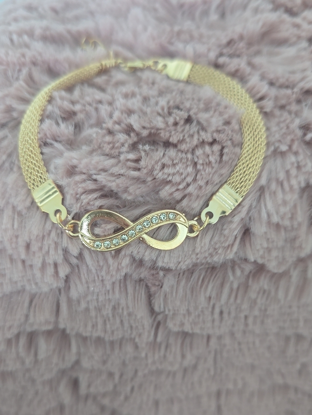 Gold Infinity Crystal Accent Bracelet - Women Jewelry